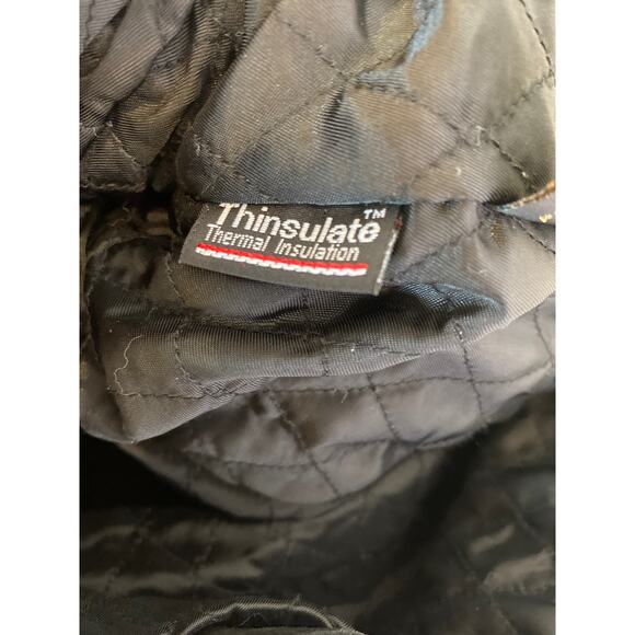 Express Black Vintage 90s Y2K Leather Suede Peplum Parka Jacket Sz XS Zipper - Picture 11 of 16